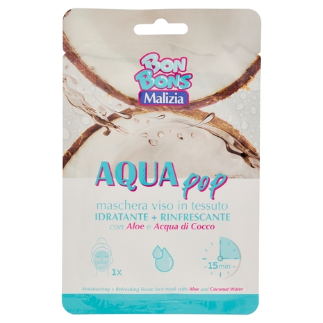 Malizia Bon Bons Aqua pop maschera viso in tessuto 25 mL